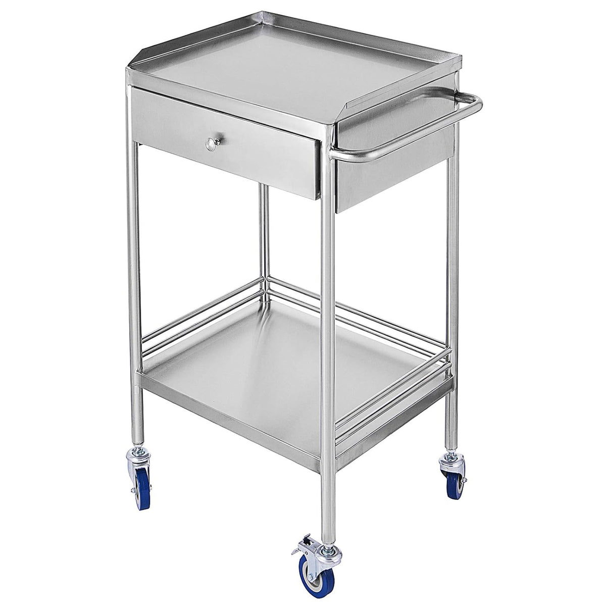 Stainless Steel Utility Cart with 2 Shelves and 1 Drawer T7859