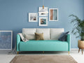 Transitional Futon Sofa with Metal Legs D4137