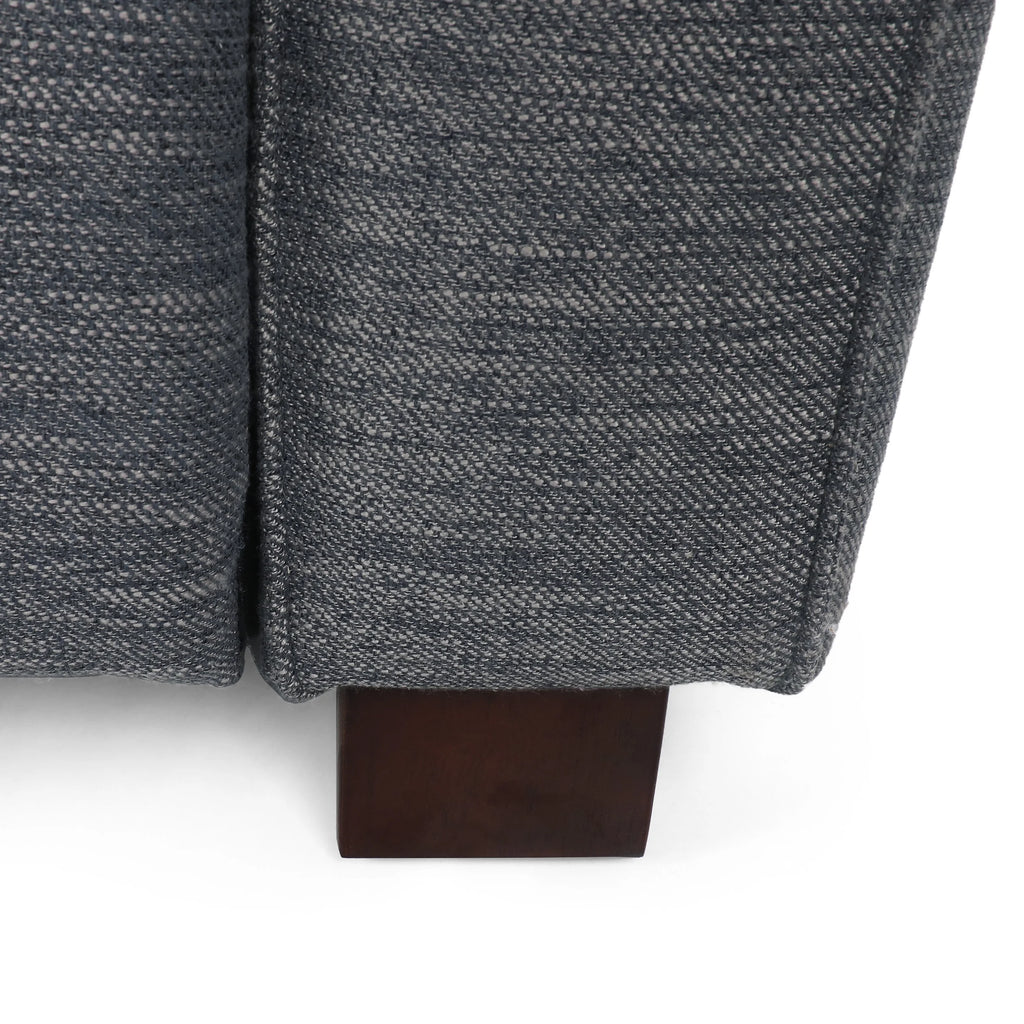 Charcoal Fabric Upholstered Loveseat W718888