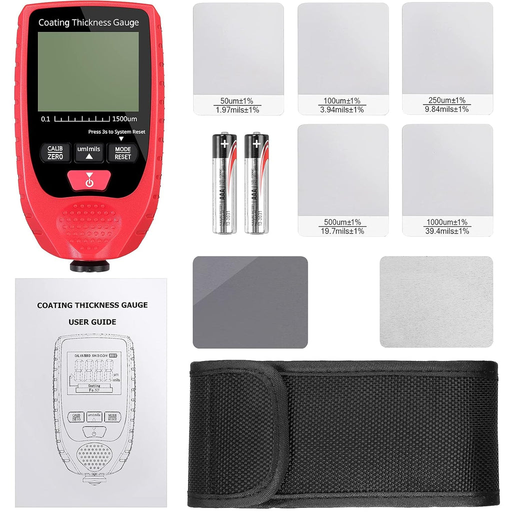 Paint Coating Thickness Gauge Meter Handheld with Backlight LCD D60153
