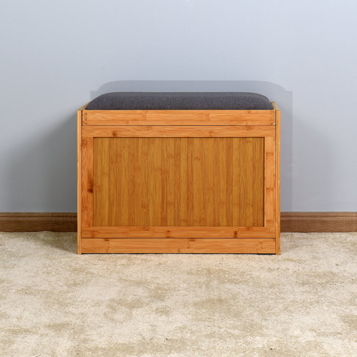 Narrow 2 Tier Bamboo Storage Bench Y51571