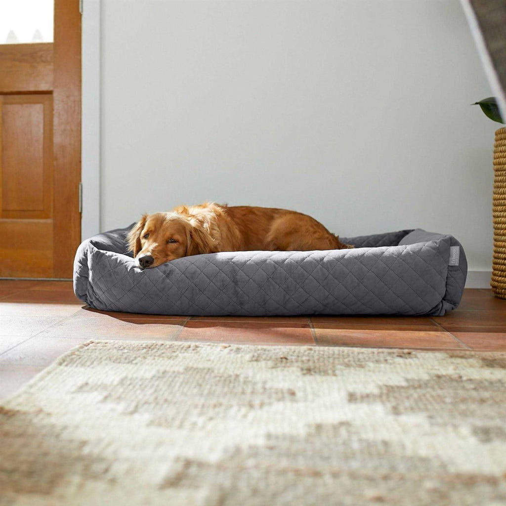 Velvet Rectangular Bolster Cat Dog Bed U42766
