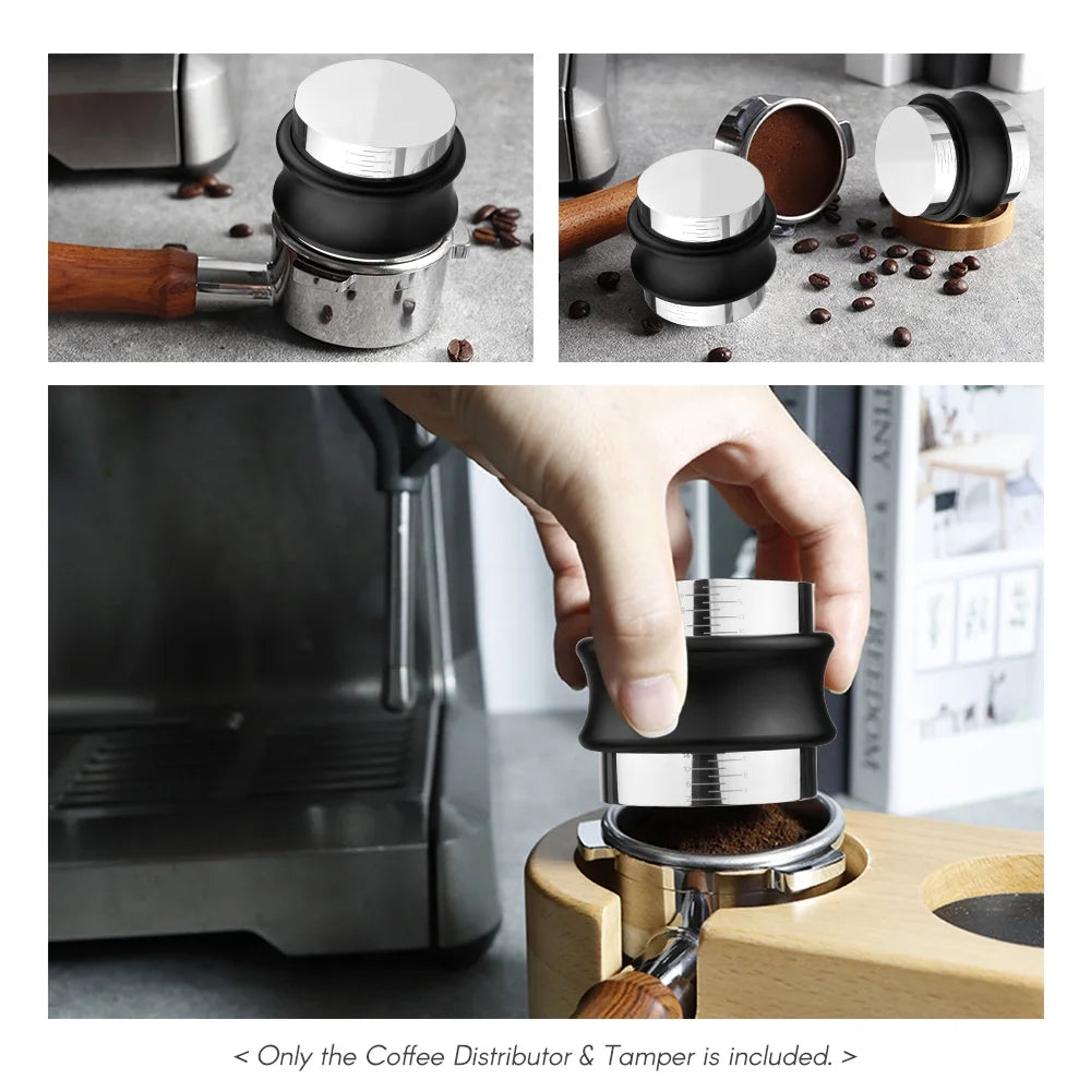 Dual Head Stainless Steel Coffee Distributor and Tamper R73773