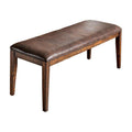 Solid Wood Nailhead Trim Bench in Dark Oak H41283