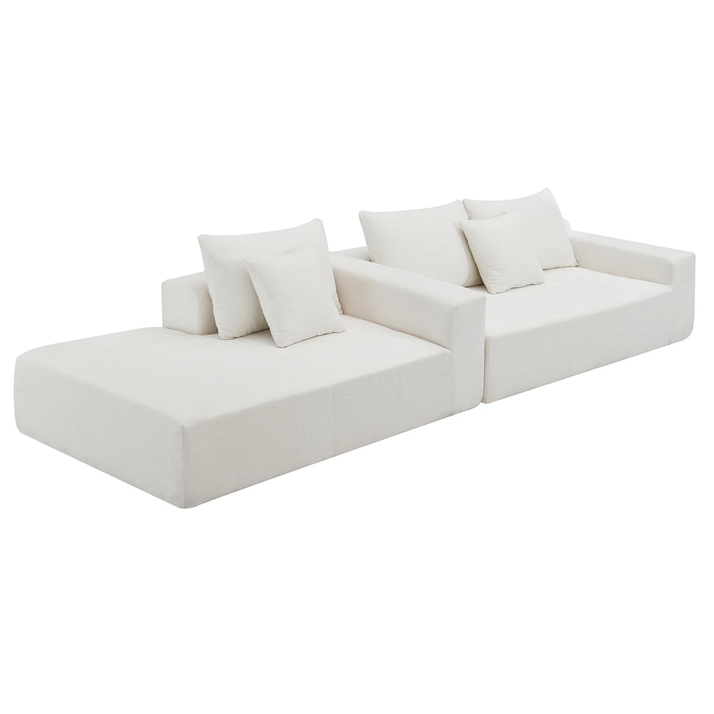 White L Shaped Modular Sectional Sofa M920