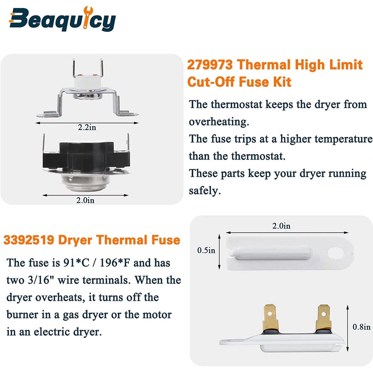 Dryer Heating Element with Thermal Fuse Kit P244183