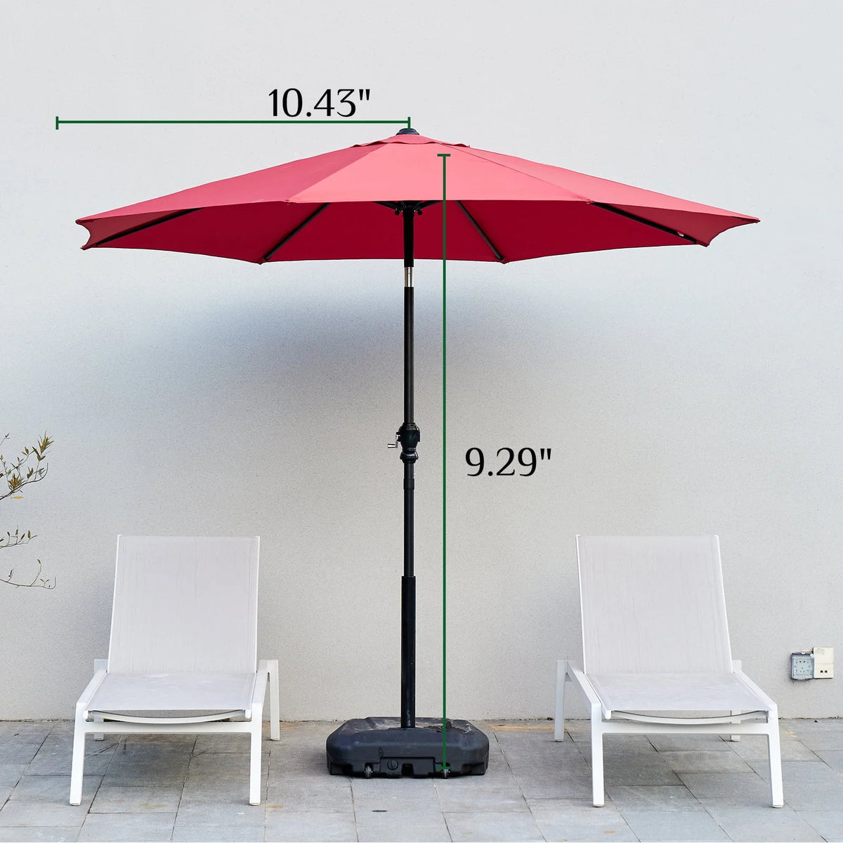 9-FT Outdoor Patio Umbrella with Push Button Tilt and Crank E81987