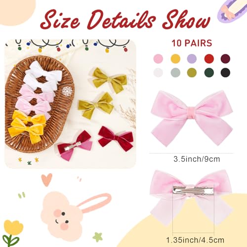 Velvet Hair Clips and Barrettes 20pcs K295