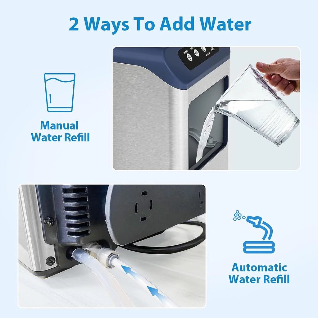 Nugget Ice Maker Countertop, 55 lbs/Day, Self-Cleaning, Stainless Steel Z45262