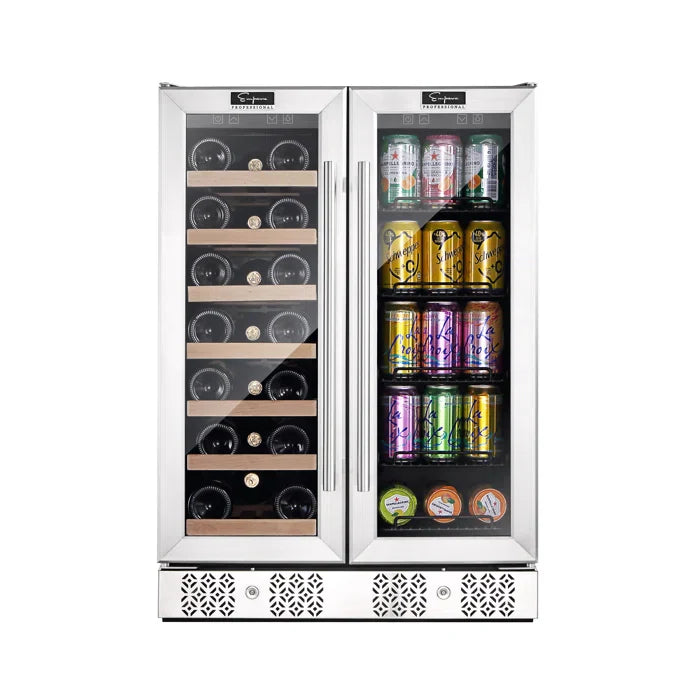 24 20 Bottle and 78 Can Dual Zone Wine Cooler & Beverage Fridge Z365