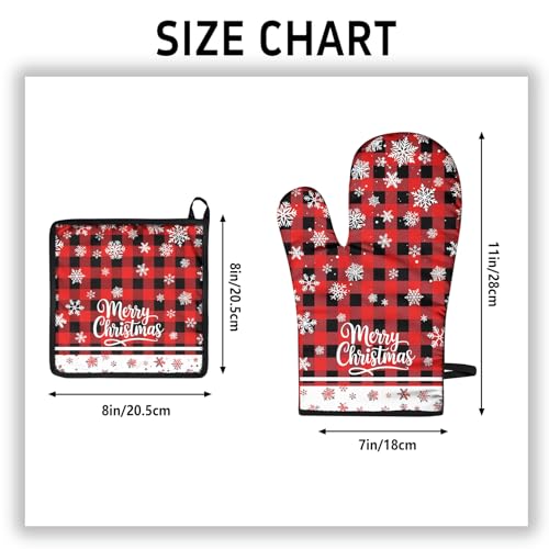 Christmas Oven Mitts and Pot Holders Sets of 2 Heat Resistant T5830