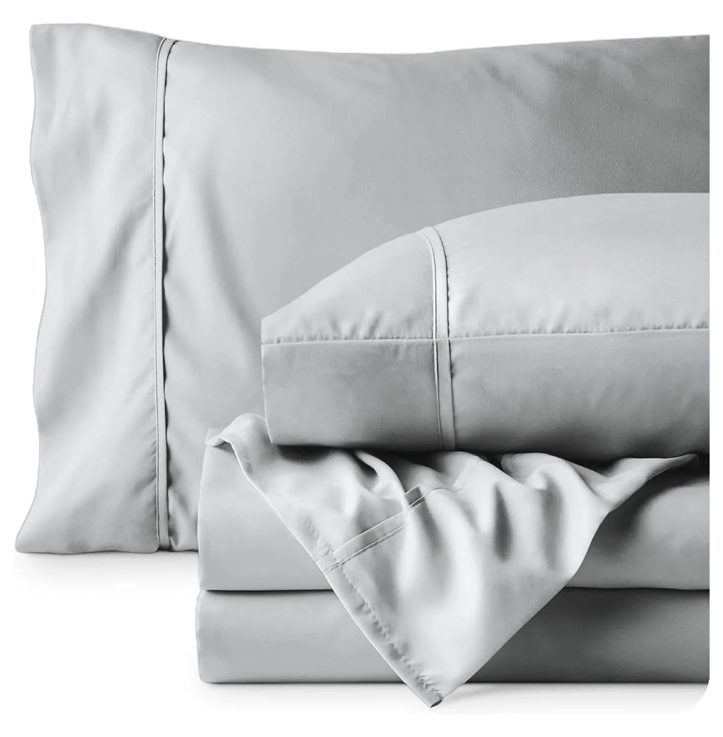 Full XL 4 Piece Microfiber Sheet Set, French Grey A8244