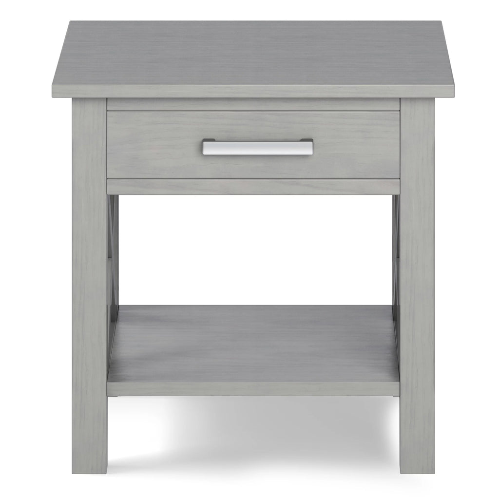 Fog Gray Square End Side Table E463662