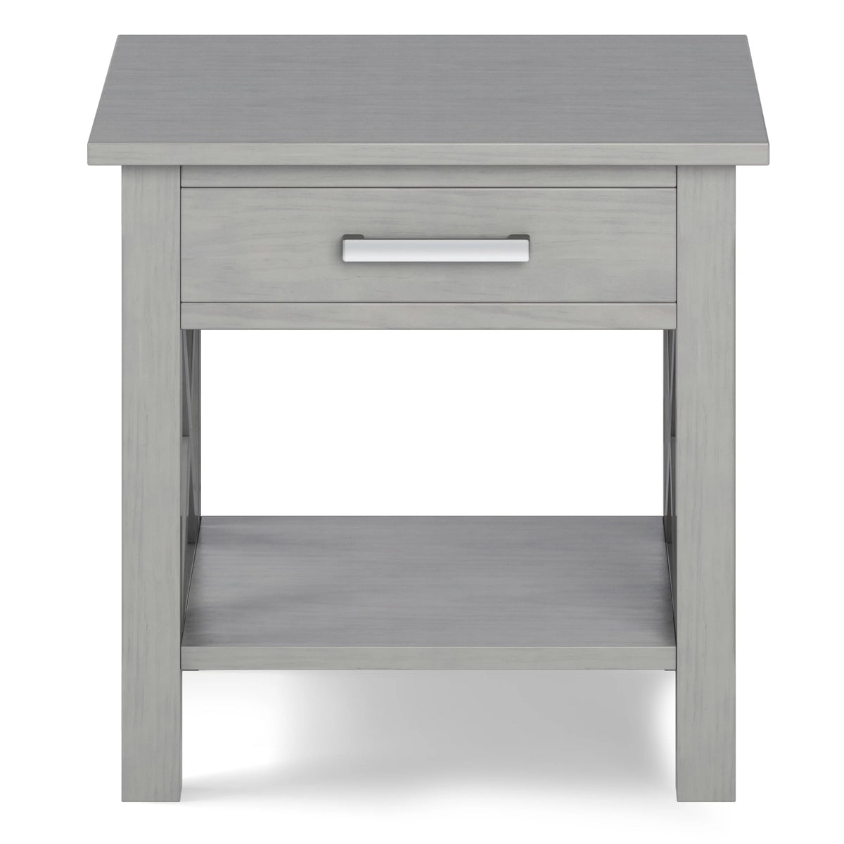 Fog Gray Square End Side Table E463662