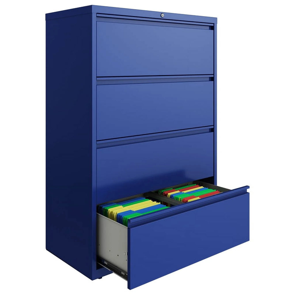 36" Metal Lateral File Cabinet with 4 Drawers R3162