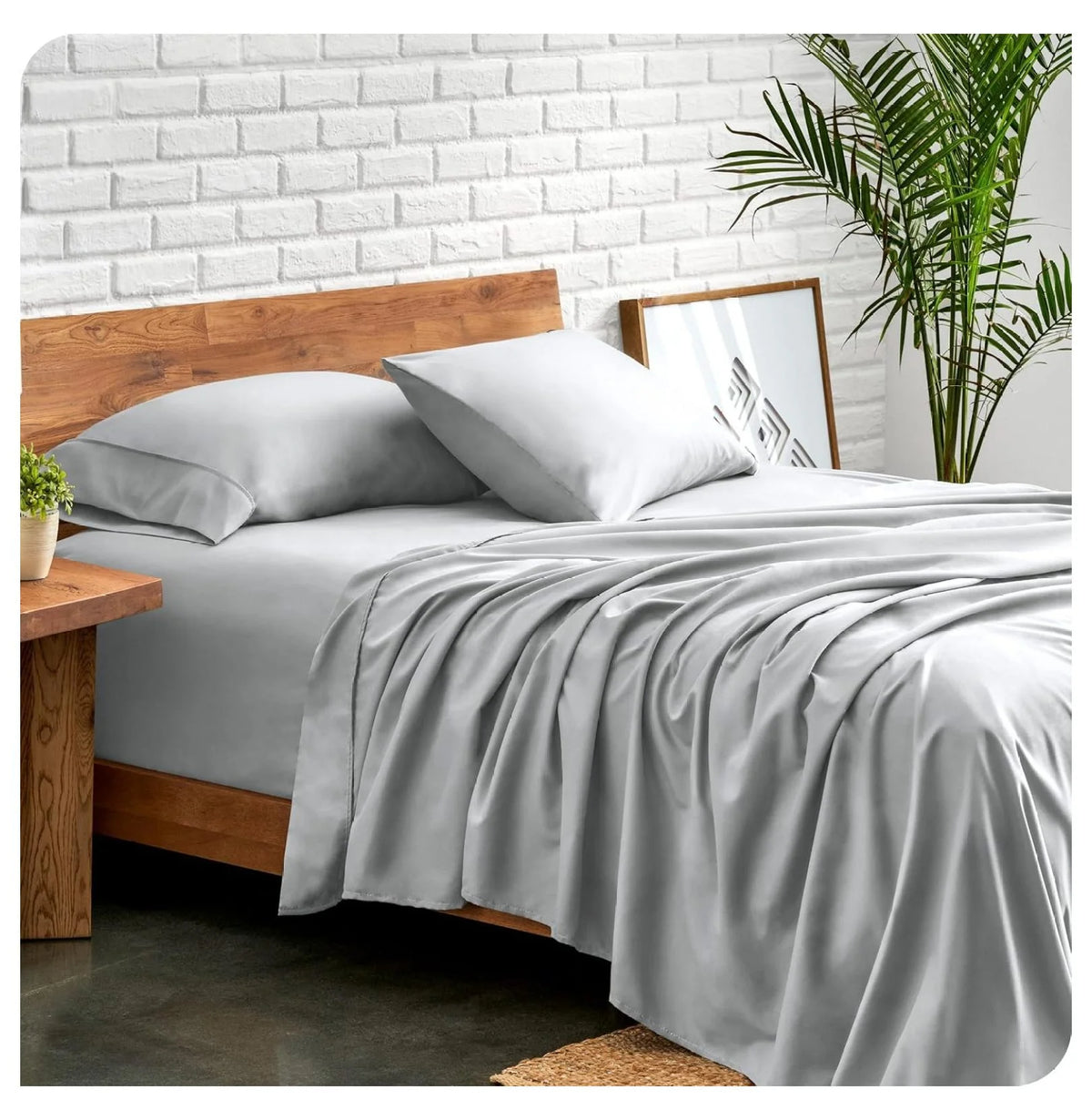 Full XL 4 Piece Microfiber Sheet Set, French Grey A8244