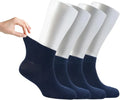 Women Loose Diabetic Ankle Socks 4-Pair Soft Bamboo Viscose Seamless Toe Non-Binding Top F60396