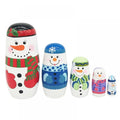 5 Pcs Wooden Handmade Matryoshka Nesting Dolls Stacking Doll Set D751198