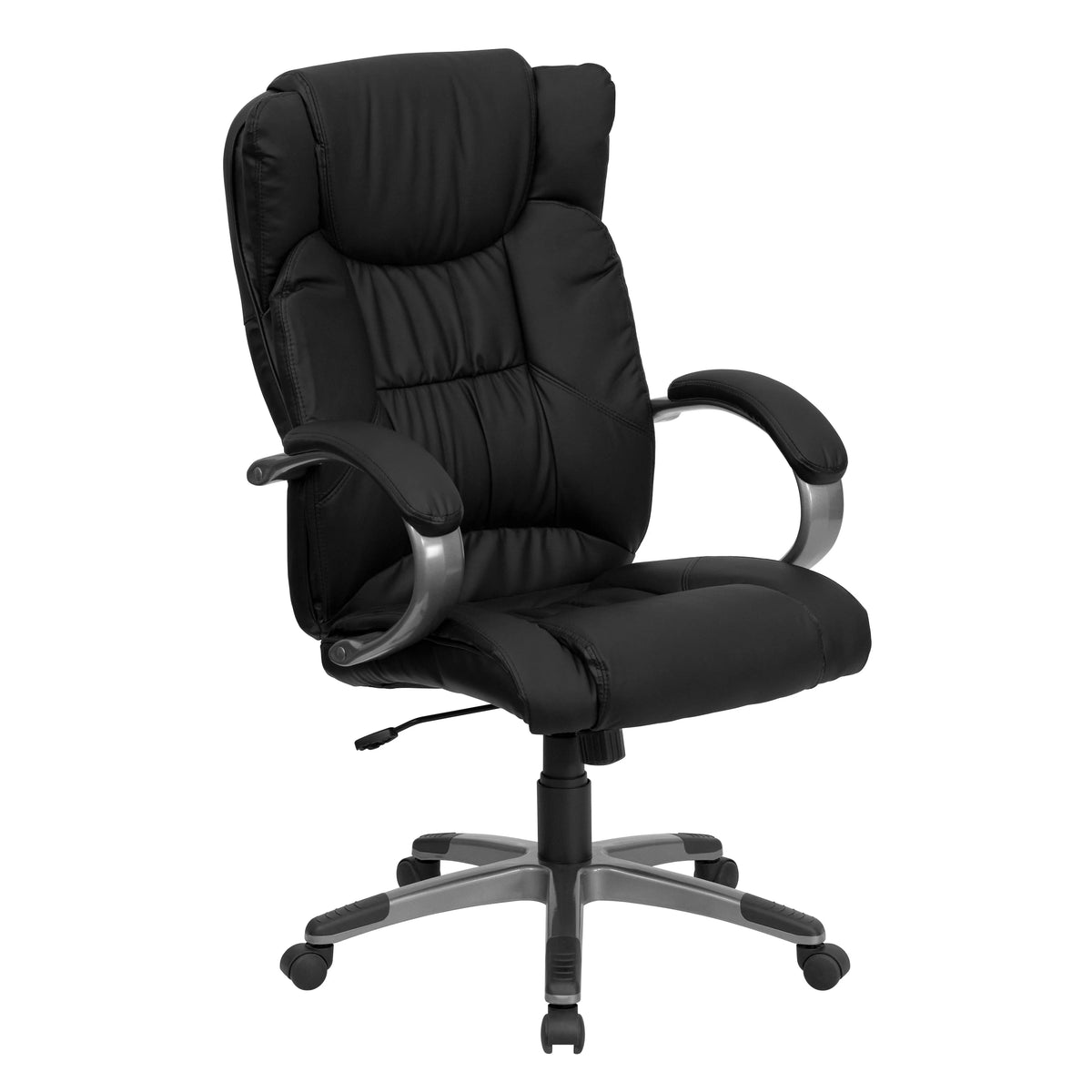Black Leather Adjustable Swivel Office Chair B86933