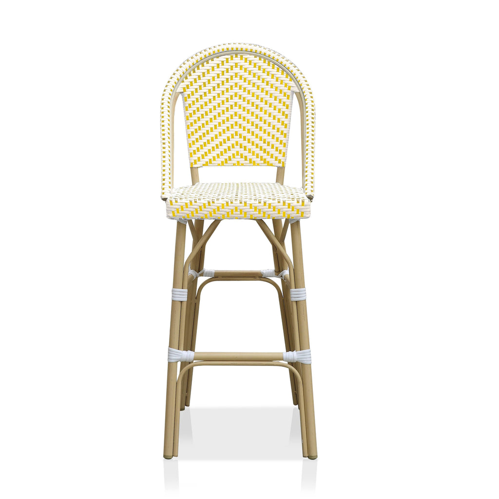 Navy & White Patio Bar Chairs (Set of 2) U15228
