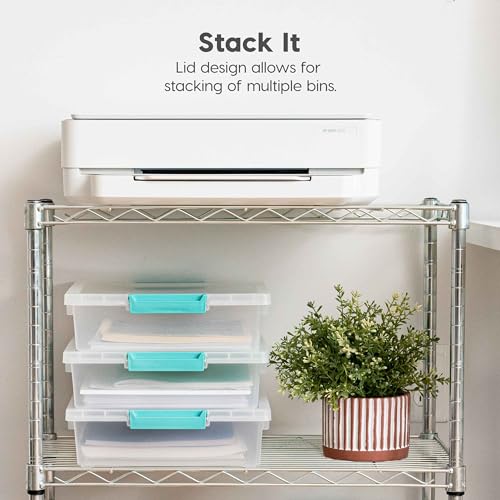 6 Qt. Clear Plastic Storage Bins with Lids, 4 Pack T762