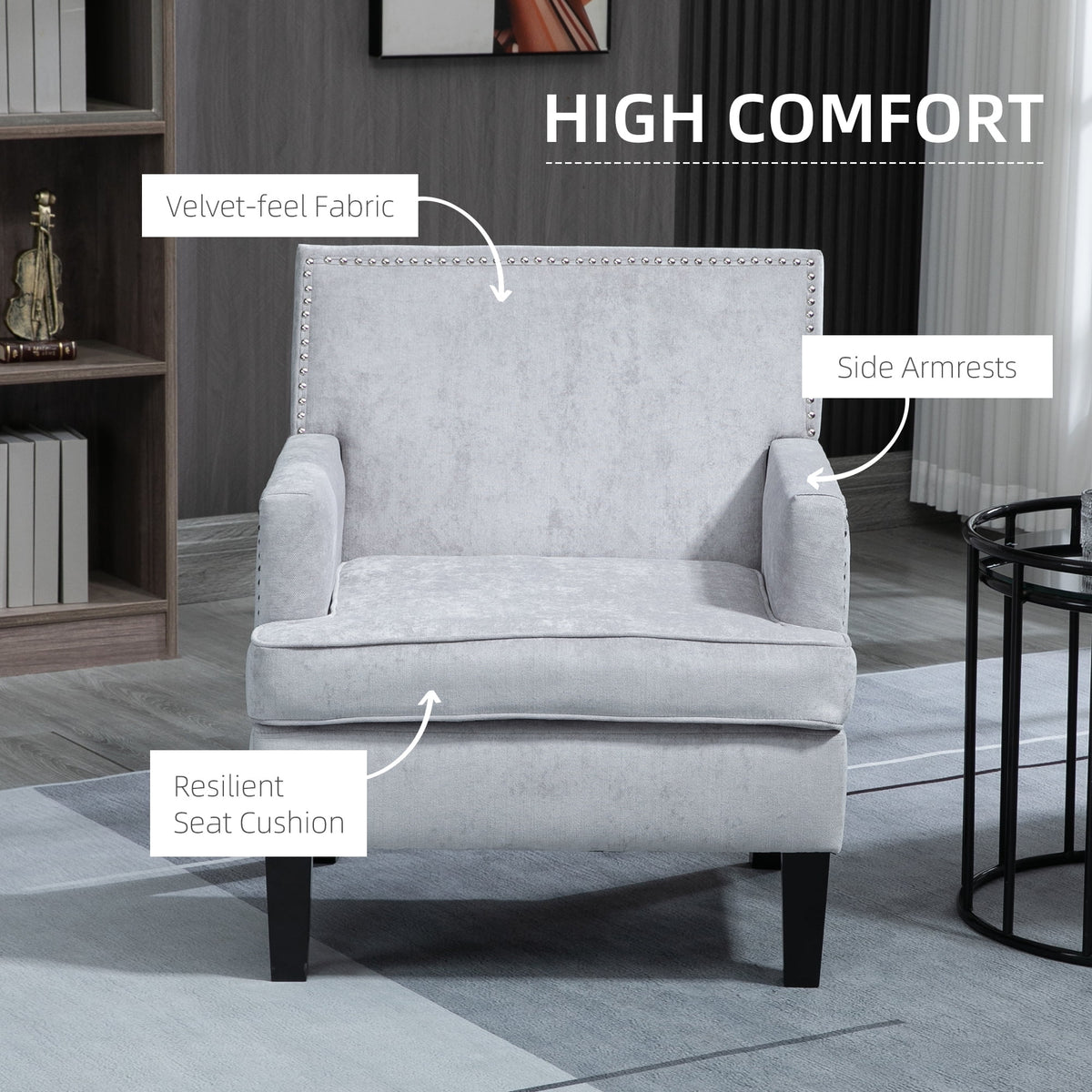 Velvet Accent Chair L8188