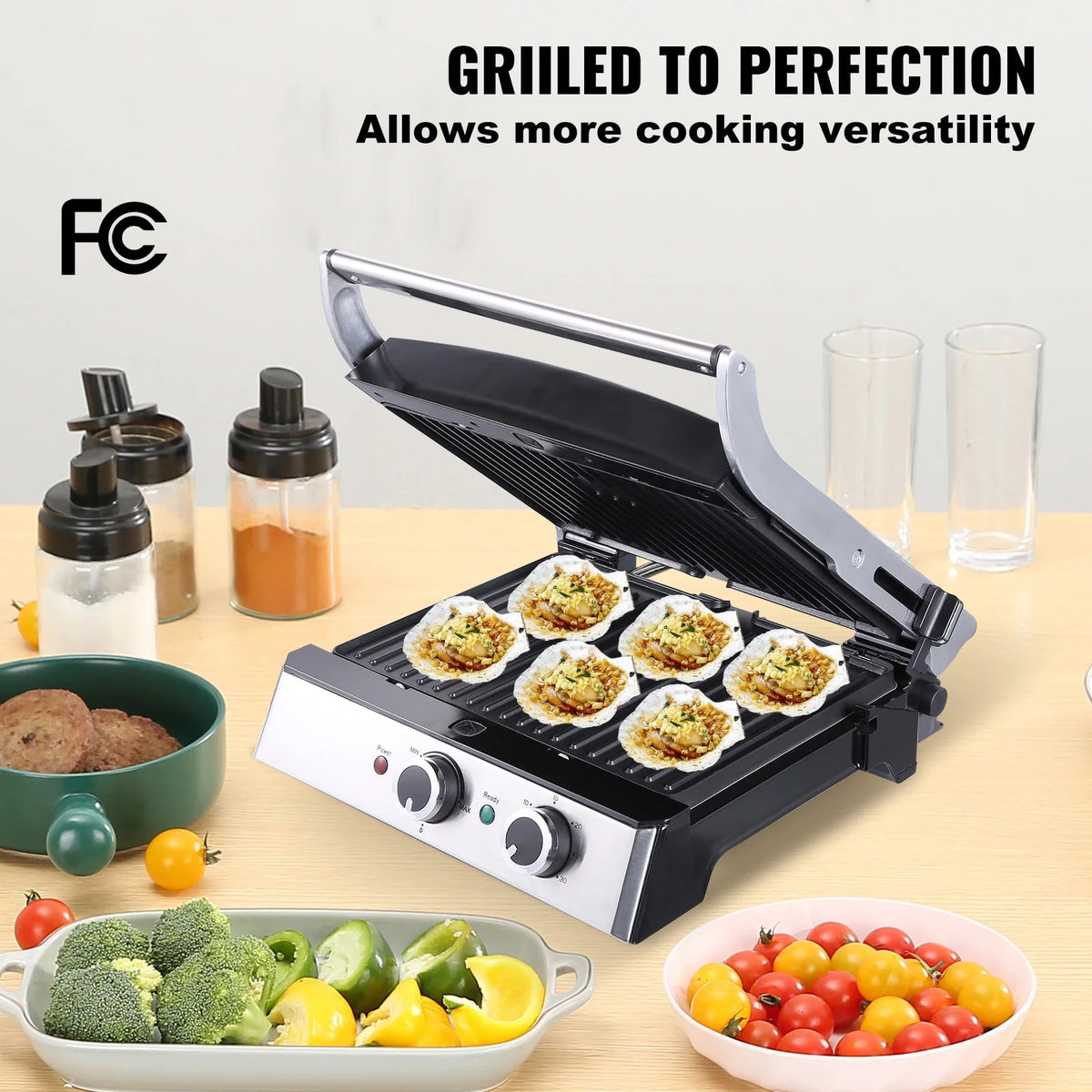 14.5" Commercial Electric Countertop Griddle Grill O74738