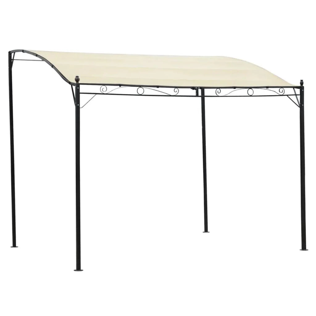 Cream White Steel Frame Garden Canopy Tent Sun Shelter 9.8ft x 8.2ft F707