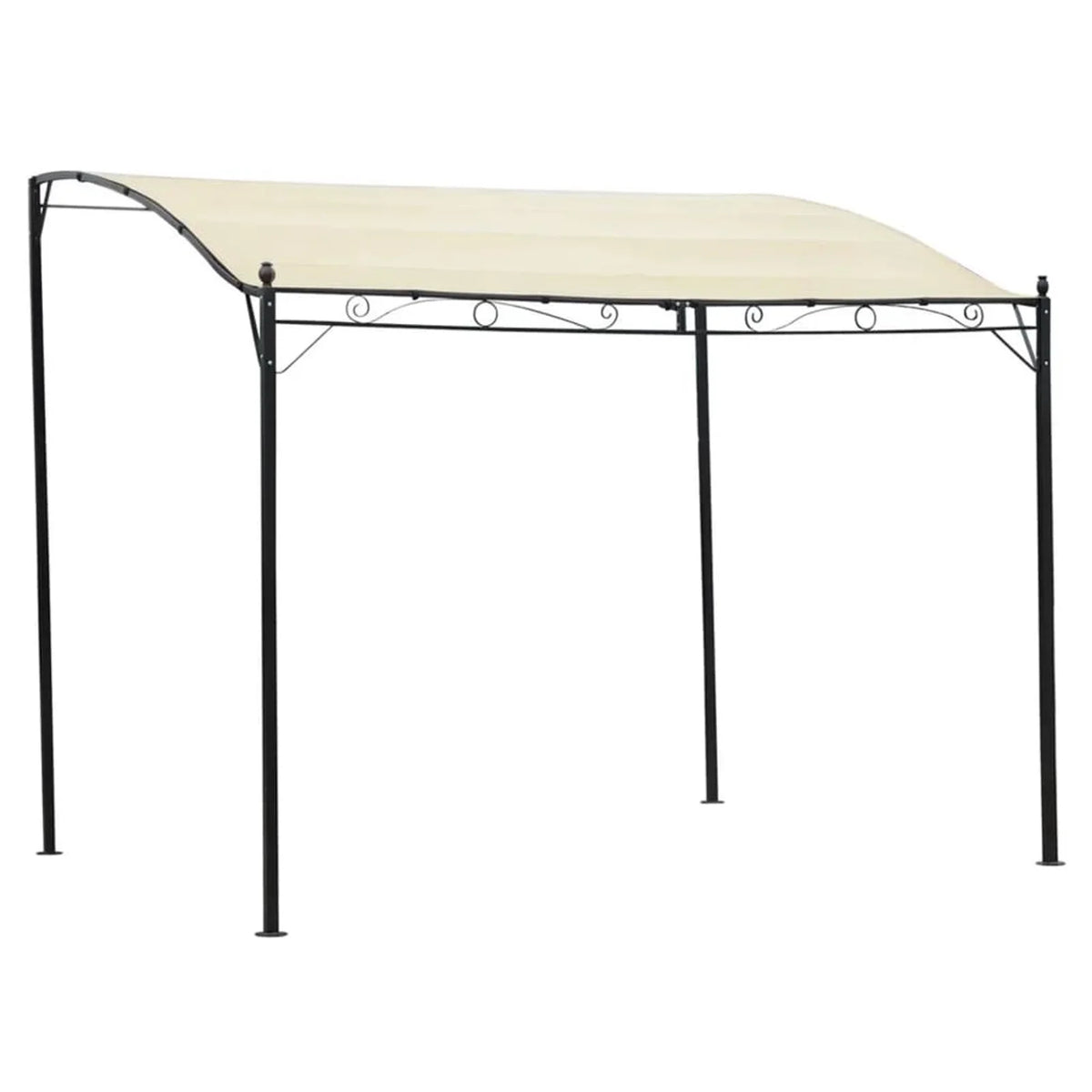 Cream White Steel Frame Garden Canopy Tent Sun Shelter 9.8ft x 8.2ft F707