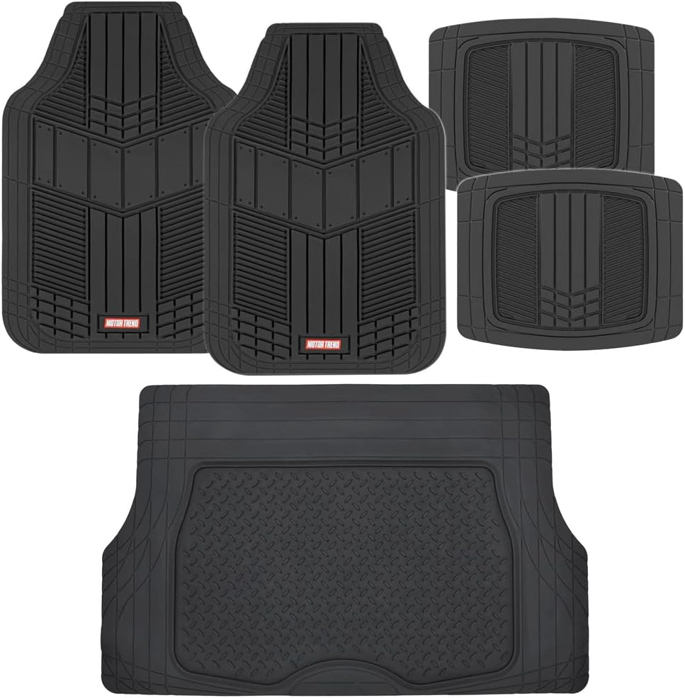 Blue Heavy Duty Rubber Auto Floor Mats with Cargo Trunk Liner A634