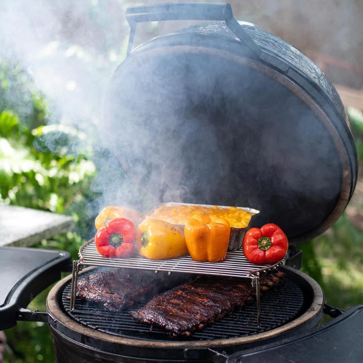 Stainless Steel Grill Expander Cooking Grate for Kamado Grills, Pack of 2 C5535