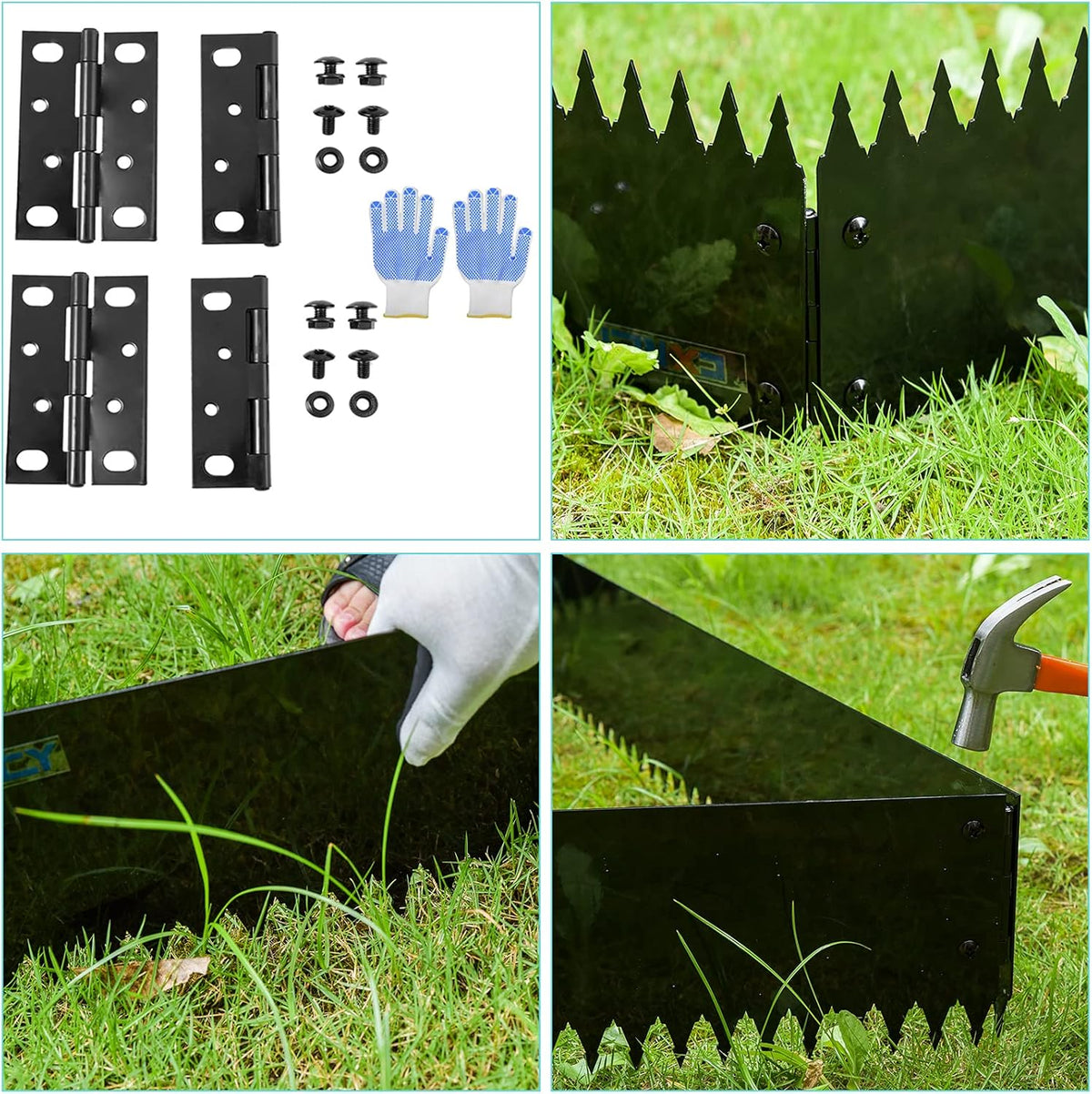 Steel Landscape Edging 4 Pack 40 inch Length 6.4 inch Depth Metal Edging E494672