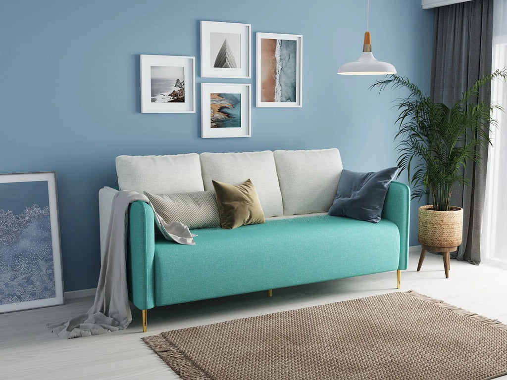 Transitional Futon Sofa with Metal Legs D4137