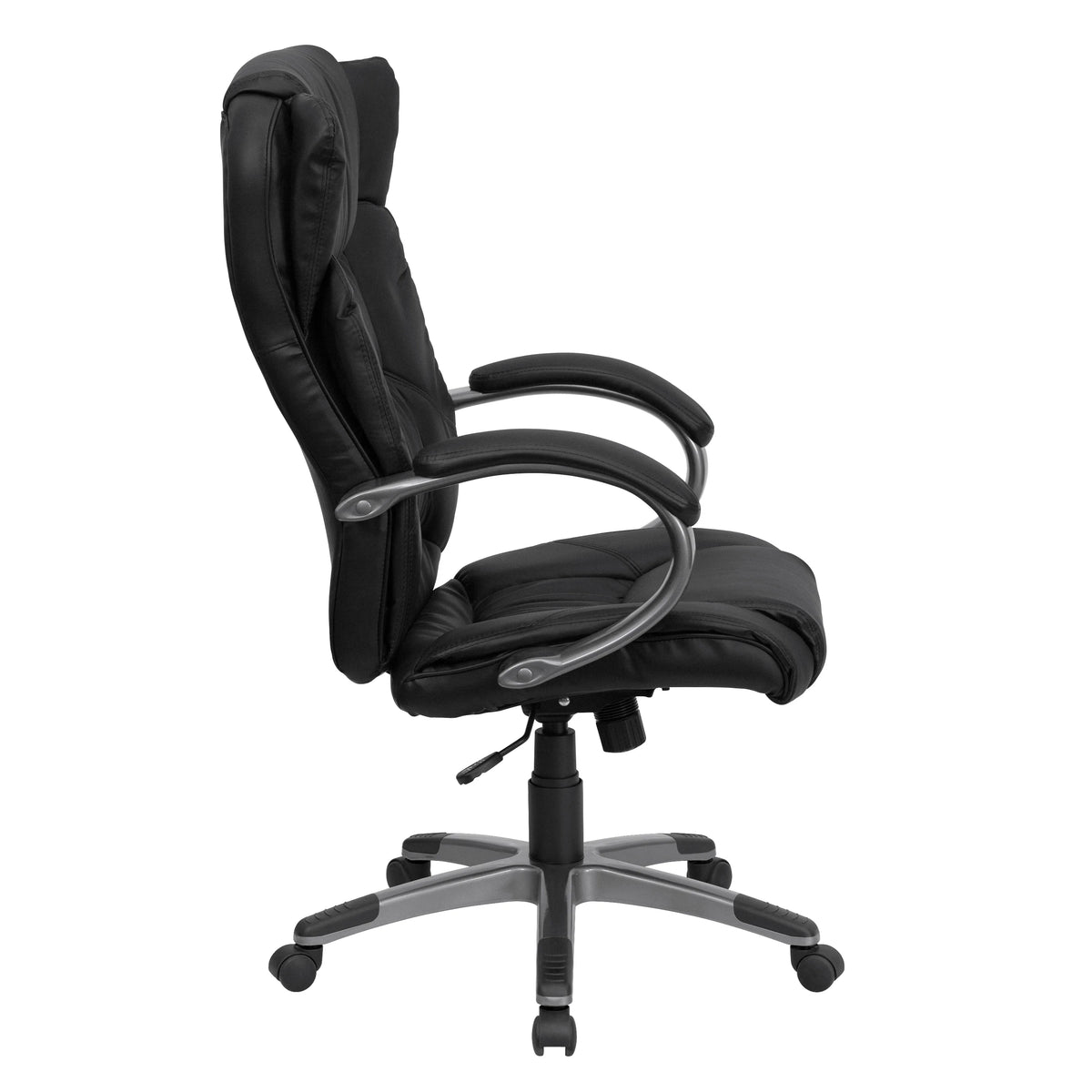 Black Leather Adjustable Swivel Office Chair B86933