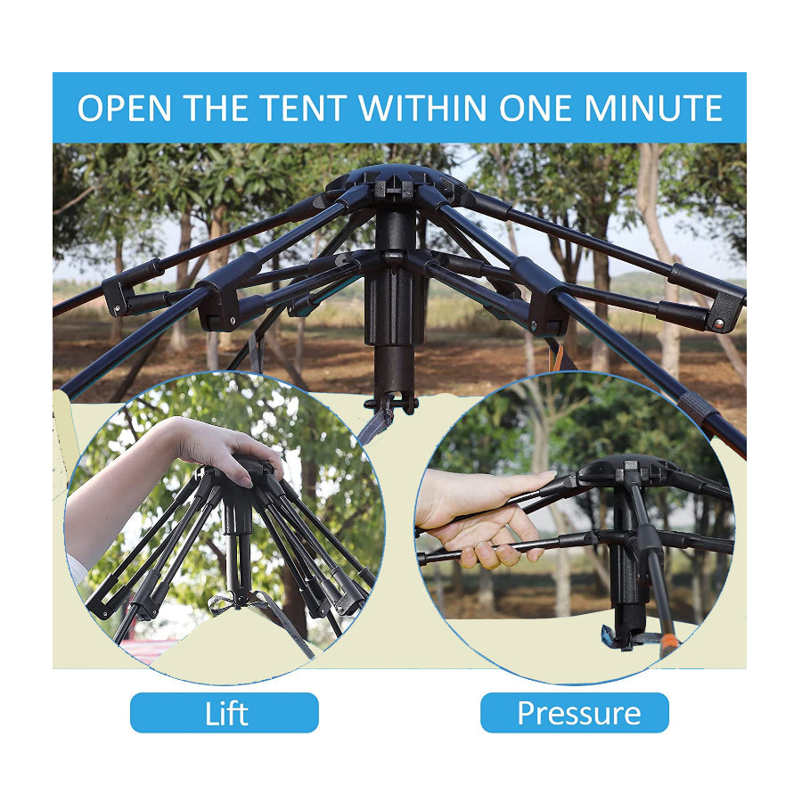 Camping Dome Tent for 2 3 4 5 People Waterproof Portable P278533