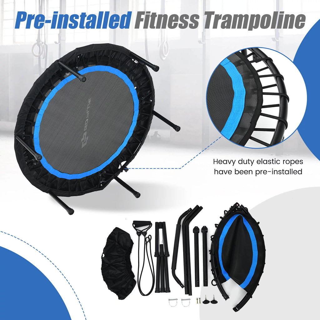 40'' Foldable Trampoline Rebounder with Resistance Bands P484