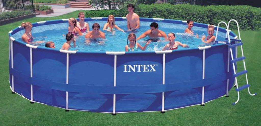 18ft x 48in Round Metal Frame Above Ground Swimming Pool Set W9010