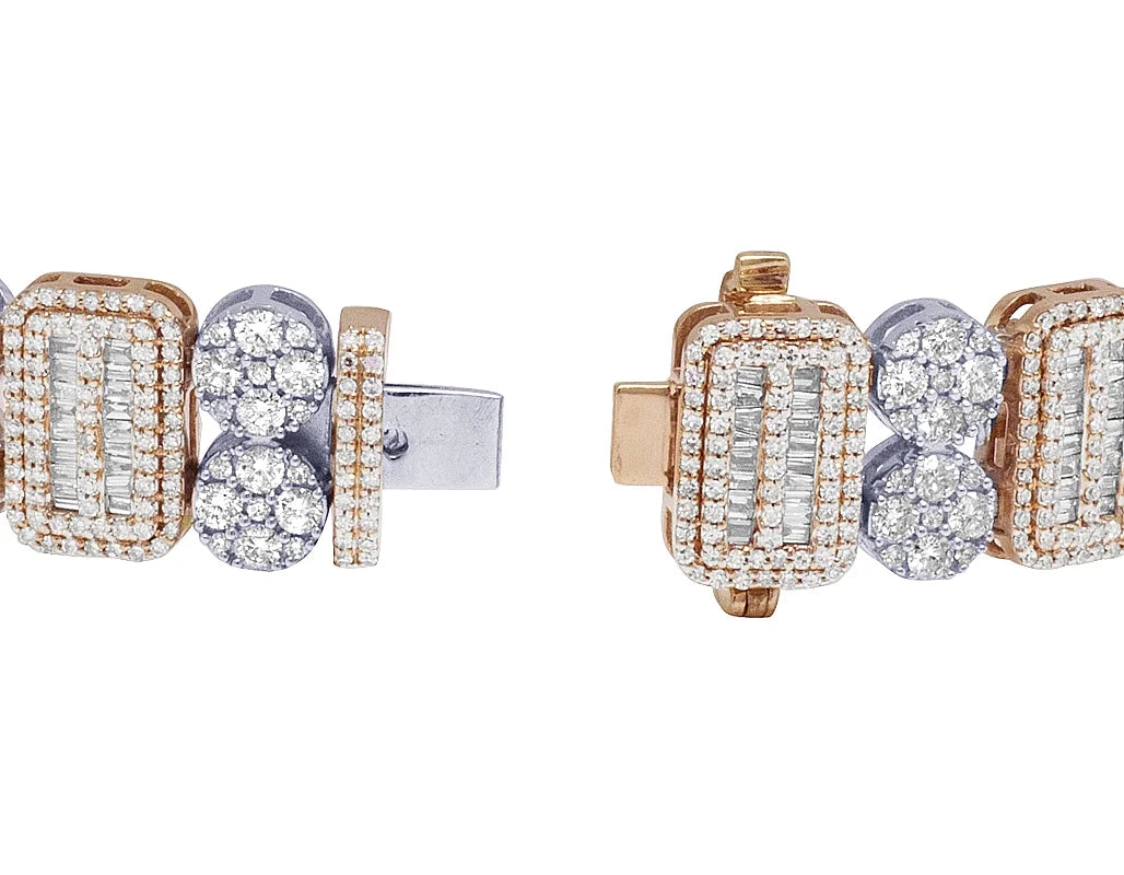 Two Tone Diamond Bracelet 11.75CT 8.5" U14673