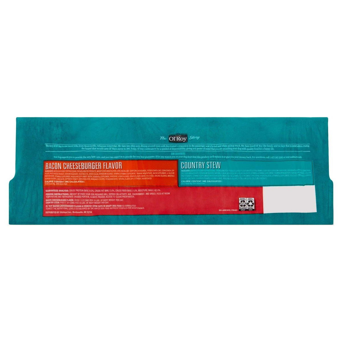 Bacon Cheeseburger and Country Stew Flavor Wet Dog Food R414879