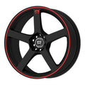 Matte Black with Red Stripe Racing Wheel T137352