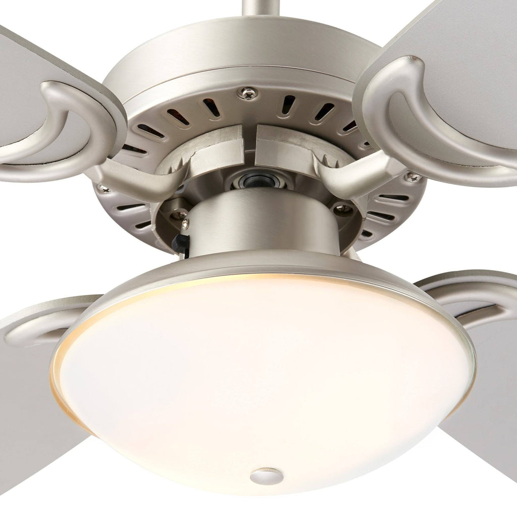 Brushed Nickel Ceiling Fan with Light and Remote Control V94493